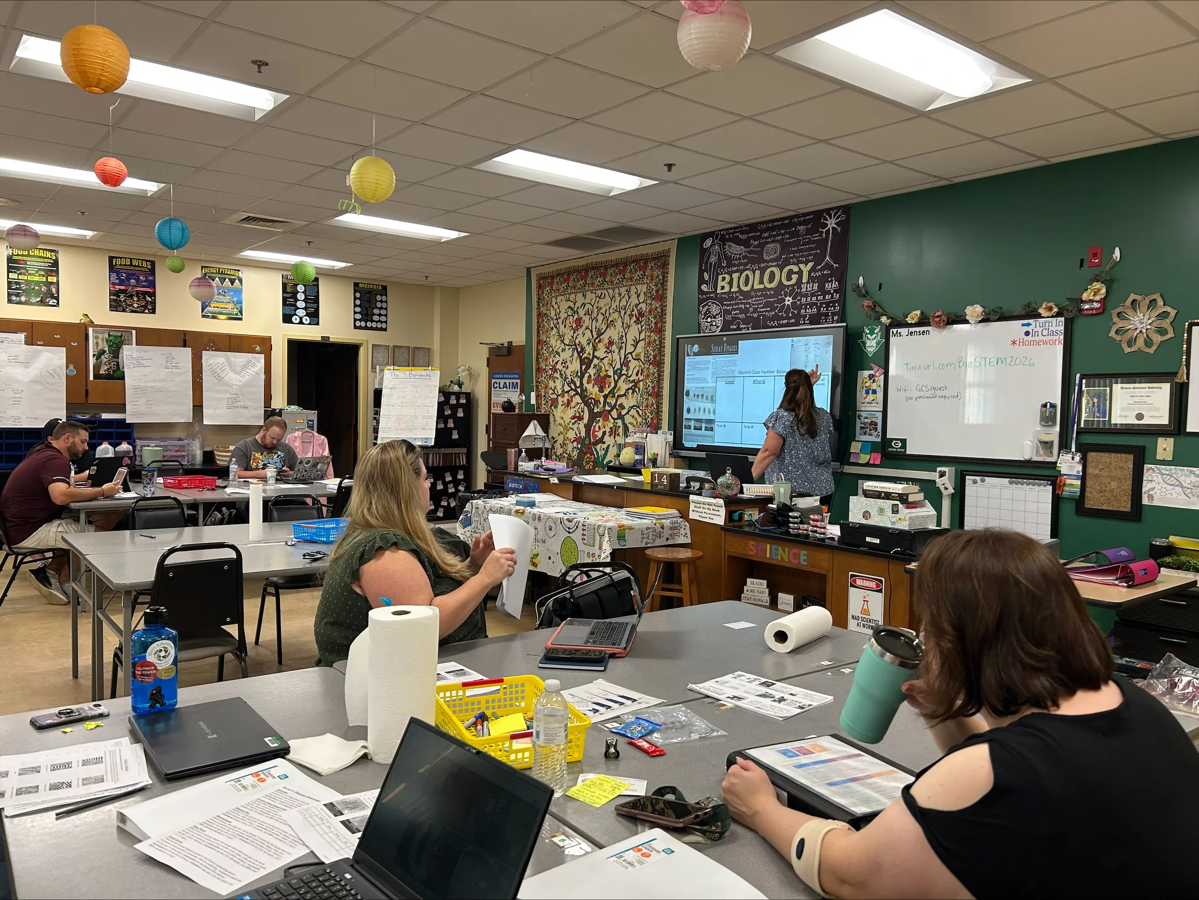 Teacher training in a classroom
