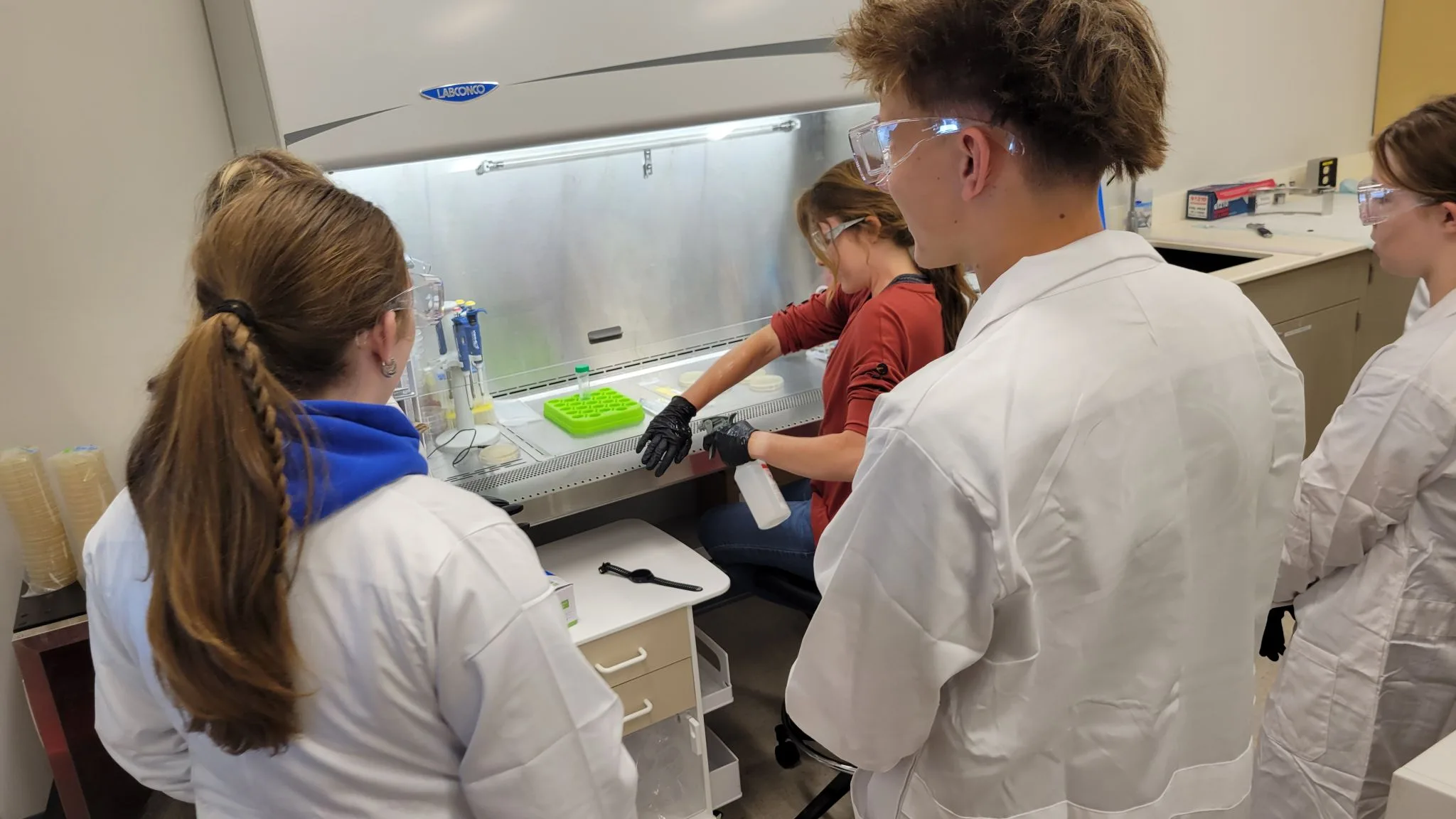 Students in the lab