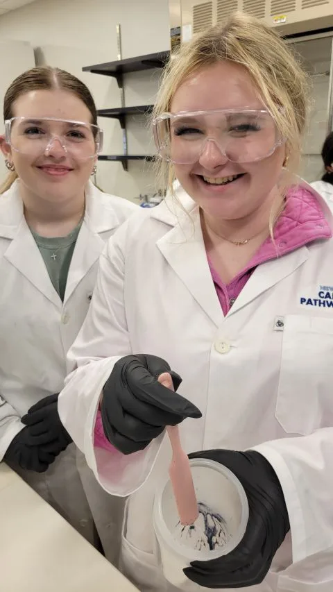 Students in the lab